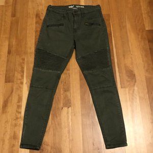 Mossimo Moto Utility Pants, olive green jegging